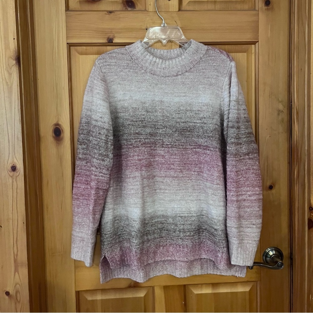 Maurice’s ombré shades of pink oversized mock neck sweater